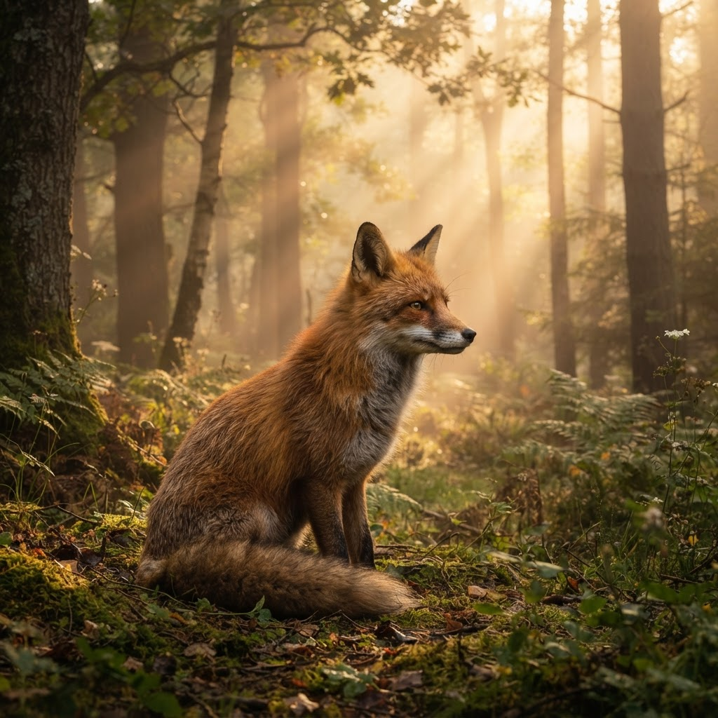 Zorro en el bosque